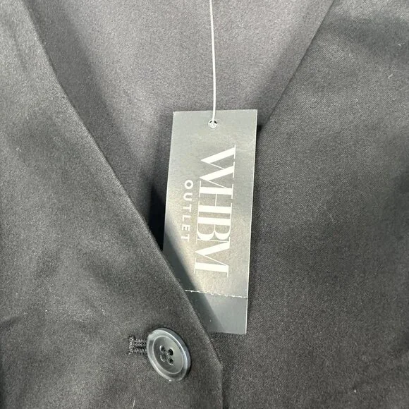 NWT White House Black Market Sleeveless Sateen Vest Black 14 #WHBM70 - Picture 5 of 8